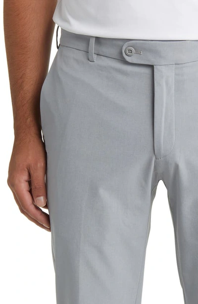 Shop Peter Millar Crown Crafted Surge Performance Flat Front Trousers In Gale Grey