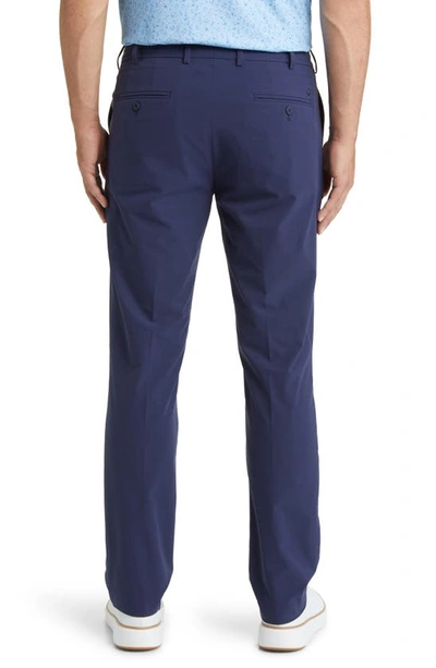 Shop Peter Millar Crown Crafted Surge Performance Flat Front Trousers In Navy