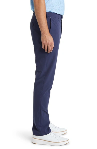 Shop Peter Millar Crown Crafted Surge Performance Flat Front Trousers In Navy