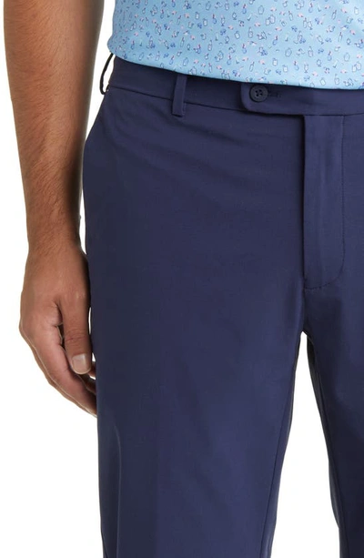 Peter Millar Crown Crafted Surge Performance Flat Front Trousers In Navy