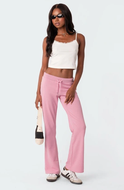 Edikted Lace Trim Crop Camisole In White