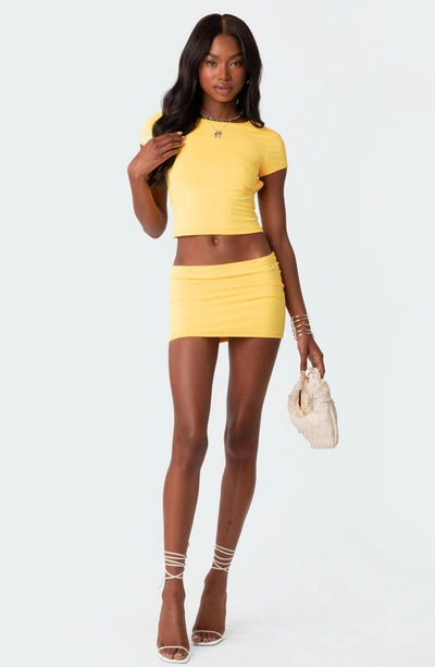 Shop Edikted Selma Miniskirt In Yellow