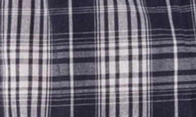 Edikted Plaid Boxer Shorts In Navy