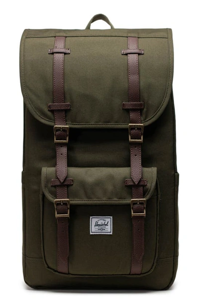Shop Herschel Supply Co Little America Backpack In Ivy Green