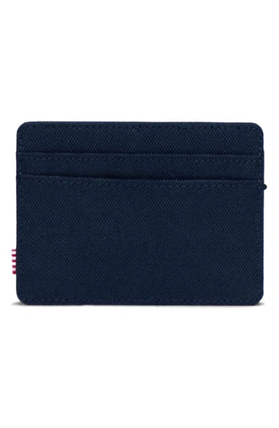 Herschel Supply Co Charlie Rfid Card Case In Navy