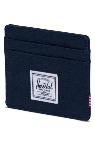 Herschel Supply Co Charlie Rfid Card Case In Navy