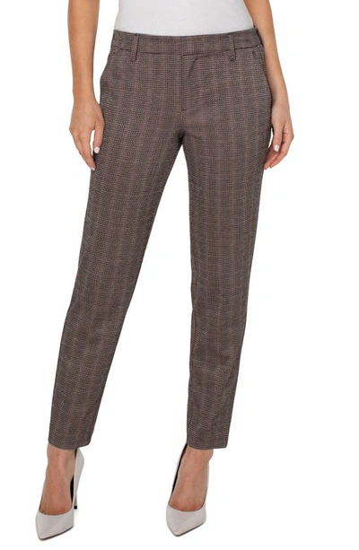 Shop Liverpool Los Angeles Kelsey Jacquard Tapered Trousers In Bk/ Brick Jaq Sp