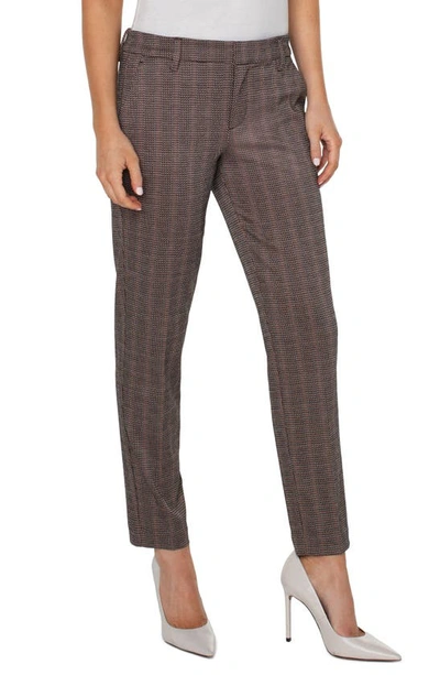Shop Liverpool Los Angeles Kelsey Jacquard Tapered Trousers In Bk/ Brick Jaq Sp