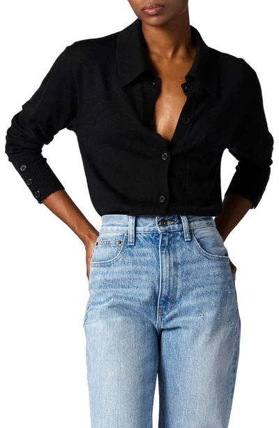 Shop Equipment Corinne Cashmere Button-up Shirt In True Black