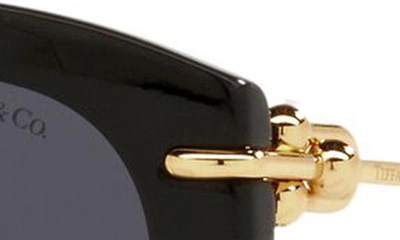 Shop Tiffany & Co 55mm Cat Eye Sunglasses In Black/ Grey Gradient