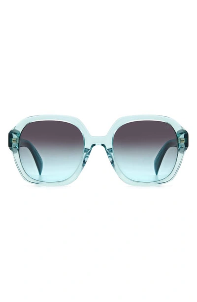 Shop Rag & Bone 53mm Gradient Square Sunglasses In Teal