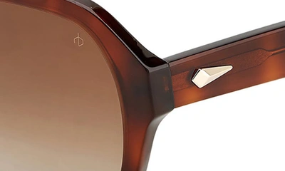 Rag & Bone 53mm Gradient Square Sunglasses In Havana