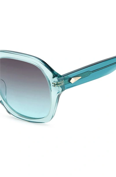 Shop Rag & Bone 53mm Gradient Square Sunglasses In Teal