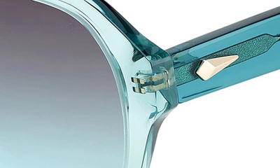 Rag & Bone 53mm Gradient Square Sunglasses In Teal