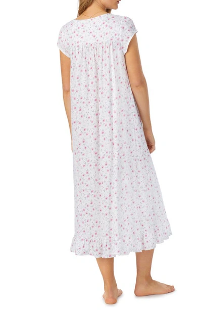 Shop Eileen West Floral Long Cotton Nightgown In Floral Pt