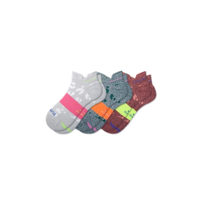 Shop Bombas Running Ankle Sock 3-pack In Rose Teal Mix