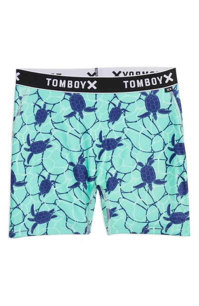 Shop Tomboyx 4.5-inch Swim Shorts In Save The Turtles