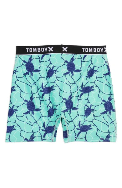 Shop Tomboyx 4.5-inch Swim Shorts In Save The Turtles