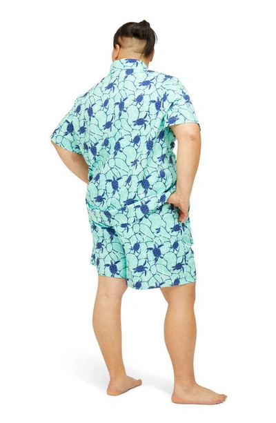 Shop Tomboyx Cabana Short Sleeve Button-up Shirt In Save The Turtles