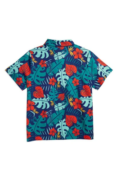 Tomboyx Cabana Short Sleeve Button-up Shirt In Island Shade