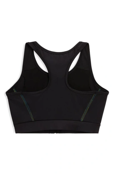Tomboyx Racerback Zip Bikini Top In Black Ombre