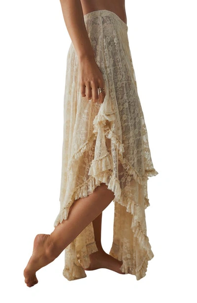 Shop Free People French Courtship Lace Half Slip In Tea
