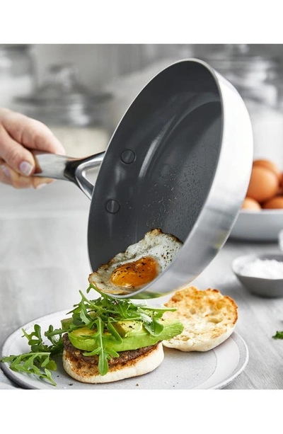 Greenpan Gp5 Set Of 2 Stainless Steel Nonstick Frying Pans In Stainless Steel