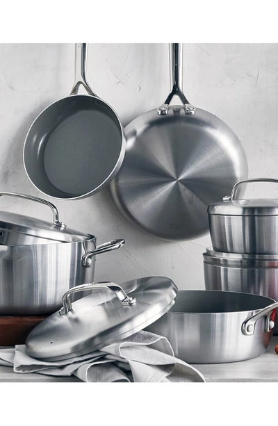 Greenpan Gp5 10-piece Nonstick Stainless Steel Cookware Set In Stainless Steel