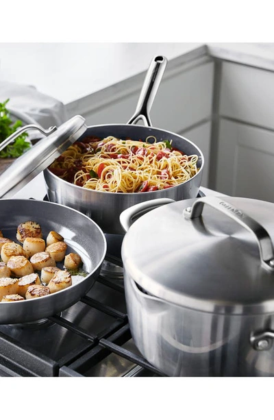 Greenpan Gp5 10-piece Nonstick Stainless Steel Cookware Set In Stainless Steel