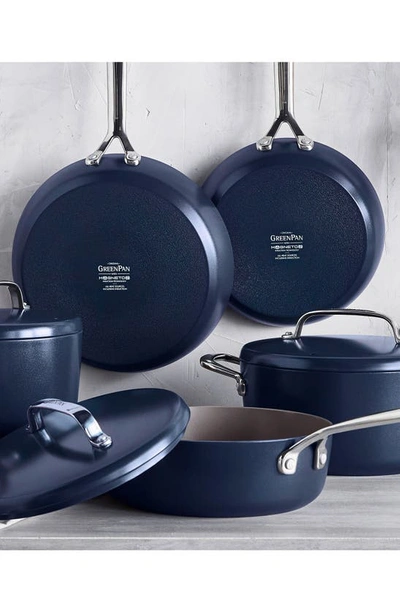 Shop Greenpan Gp5 Infinite8 11-piece Anodized Aluminum Ceramic Nonstick Cookware Set In Oxford Blue