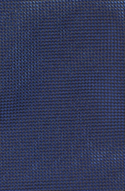 Shop Zegna Ties Brera Cross Weave Silk Tie In Blue