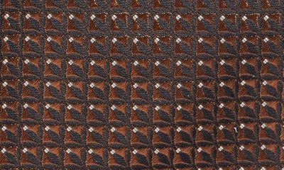 Shop Zegna Ties Cento Fili Silk Jacquard Tie In Orange
