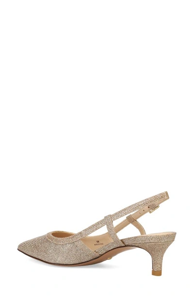 Pelle Moda Deena 2 Slingback Pump In Platinum Gold