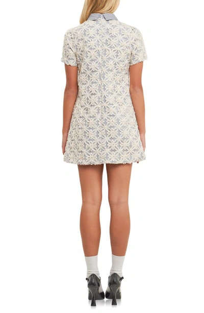 English Factory Ribbon Embroidery Minidress In Off White