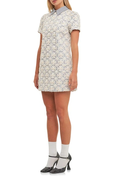 English Factory Ribbon Embroidery Minidress In Off White