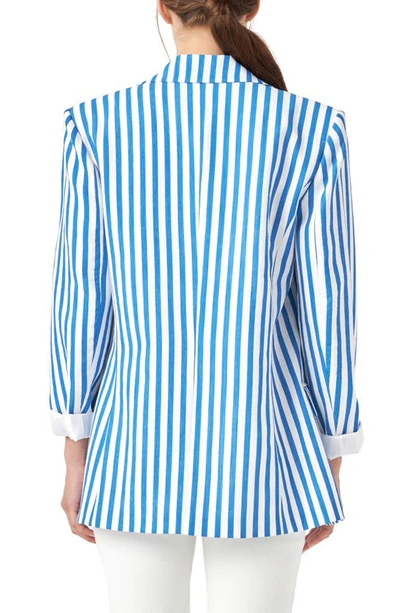 Shop English Factory Stripe Blazer In Blue Stripe