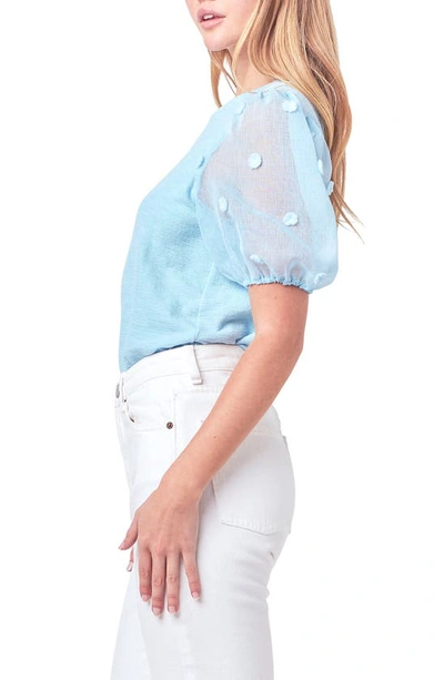 Shop English Factory Embellished Sleeve Top In Blue