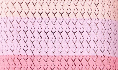 Shop English Factory Stripe Knit Sleeveless Dress In Pink Multi