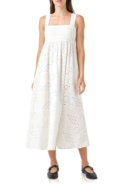 Shop English Factory Broderie Anglaise Cotton Sundress In White