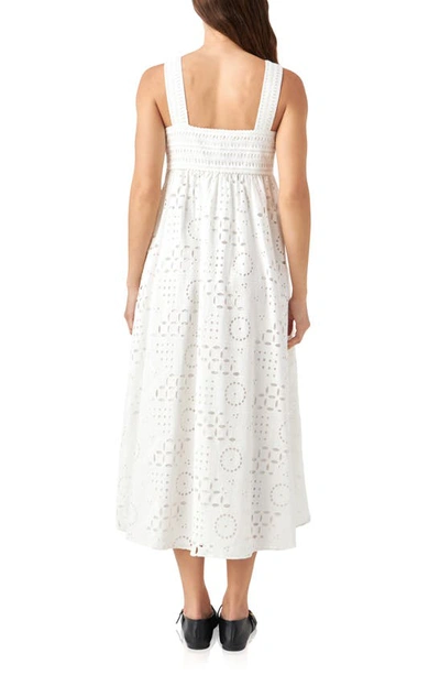 English Factory Broderie Anglaise Cotton Sundress In White