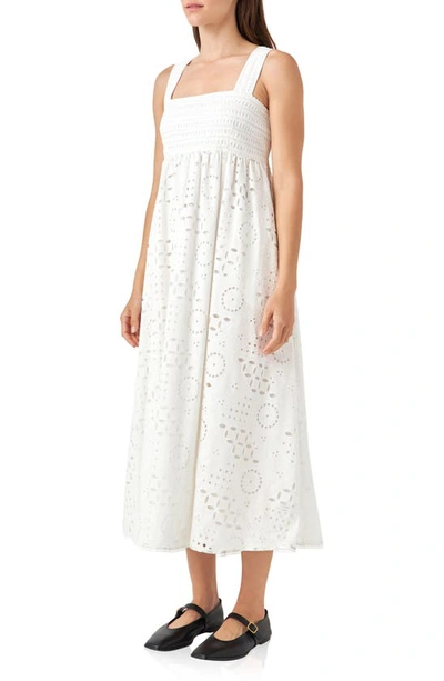 Shop English Factory Broderie Anglaise Cotton Sundress In White