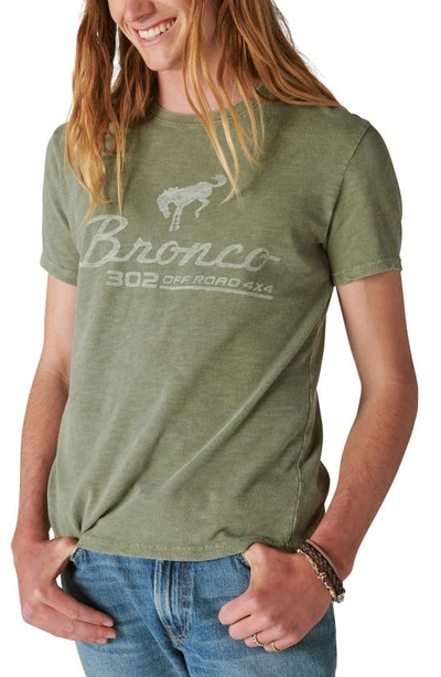 Lucky Brand Ford Bronco Cotton Graphic T-Shirt in Oil Green