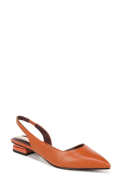 Shop Franco Sarto Tyra Pointed Toe Slingback Flat In Orange