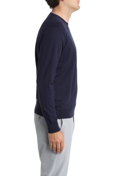 Shop Peter Millar Crown Crafted Excursionist Flex Wool Blend Sweater In Navy