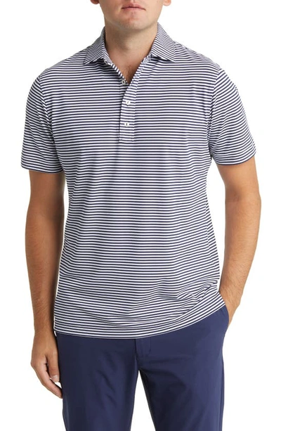Shop Peter Millar Crown Crafted Mood Performance Mesh Polo In Navy