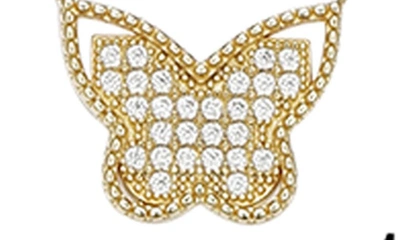 Lily Nily Kids' Cubic Zirconia Butterfly Pendant Necklace In Gold