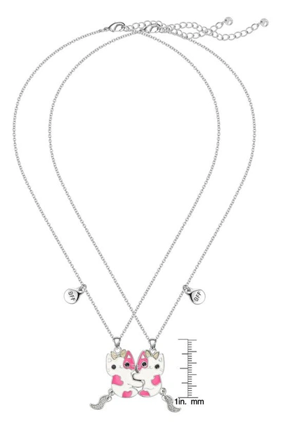 Shop Lily Nily Kids' Bff Magnetic Cat Necklace Set In Pink