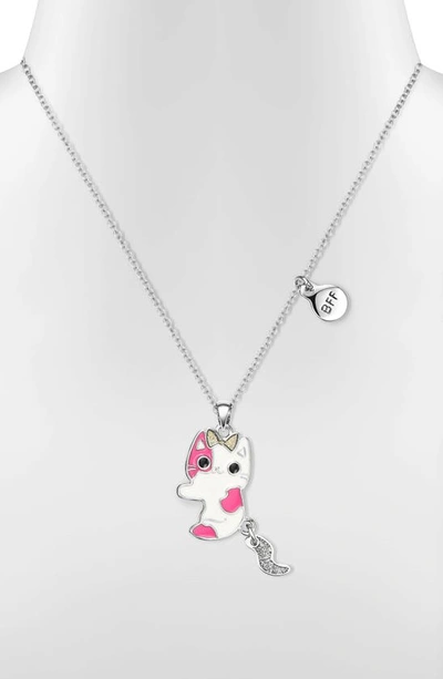 Shop Lily Nily Kids' Bff Magnetic Cat Necklace Set In Pink
