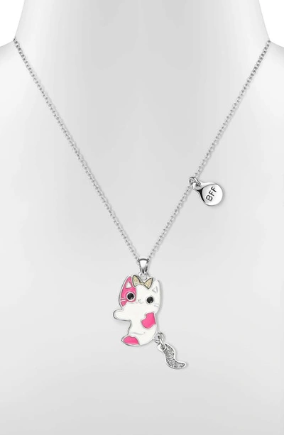 Lily Nily Kids' Bff Magnetic Cat Necklace Set In Pink
