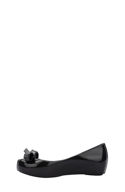 Shop Melissa Kids' Ultragirl Bow Flat In Black